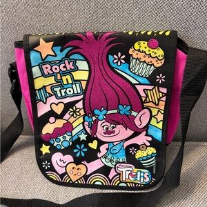 Trolls Rock 'n Troll messenger bag- Pink and Black